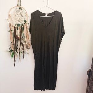 BASIC H&M DRESS SIZE SMALL OLIVE GREEN MINT COND.